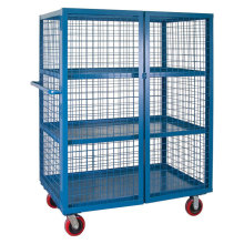 High Quality Heavy Duty Mobile Security Wire Mesh Cart.